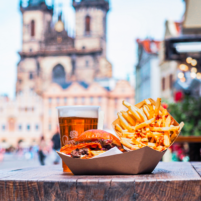 Burger Hranolky Pivo Praha Centrum 011